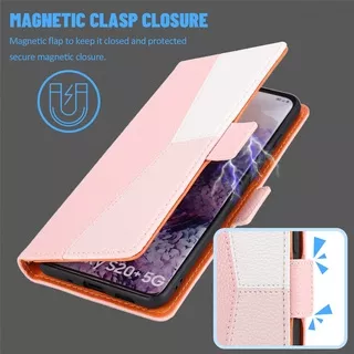 Case iPhone 13 12 Mini 11 Pro Max Plus 8 7 6 6S Plus + SE 2020 SE2 Leather Wallet Case Classic Design with Card Slot and Magnetic Closure Flip Fold Handphone Case