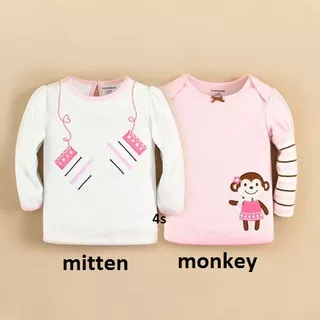 LONG TEE MOM & BAB MITTEN & MONKEY