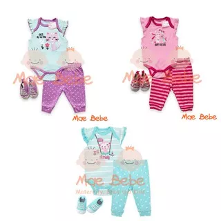 SALE Catell Love 2 In 1 Setelan Jumper Baju Set Bayi Perempuan