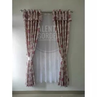 Gorden shabby chic poni rempel SAKURA UNGU PINK HIJAU COKLAT BIRU