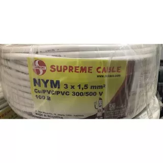 KABEL LISTRIK NYM 3 x 1.5mm / 3X1,5MM SUPREME Roll @100 METER