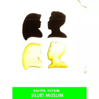 Siluet Couple Akrilik / Dekorasi / Mahar / Seserahan / Scrapbook