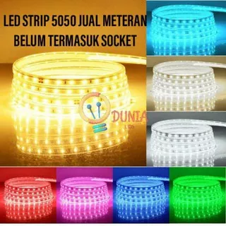 Lampu LED Strip Selang SMD 5050/3014 220v Meteran Indoor dan Outdoor