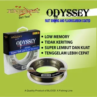 SENAR PANCING ANTI KERITING BLOOD-X ODYSSEY SUPER SOFT & LOW MEMORY 250M