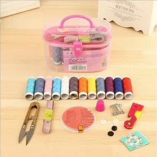 CC - (W15) Peralatan Alat Jahit Kotak Set Lengkap Dengan Box Mini Sewing Kit Harga Grosir Kualitas Terbaik