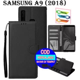CASE FLIP LEATHER FOR SAMSUNG GALAXY A9 2018 CASE DOMPET FLIP COVER LEATHER PREMIUM CASE WALLET SARUNG BUKU HP