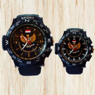 Jam Tangan Custom Tulisan Nama | Bisa Request Nama Sendiri- Jam Tangan Darkah Arab Logo GARUDA 01