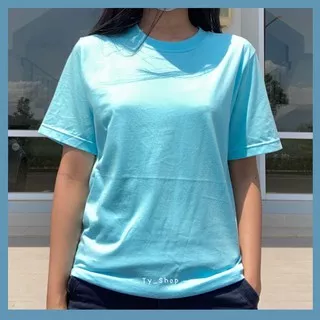 Kaos Polos Cotton Combed 30s Warna Baby Blue