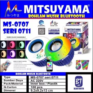 Ms-0707 bohlam led music bluetooth speaker plus remote