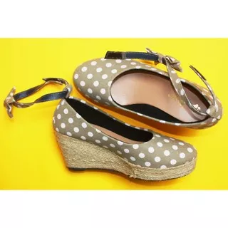 NEW ARRIVAL!! WEDGES wanita jumbo big size, kode: MIMY GREY