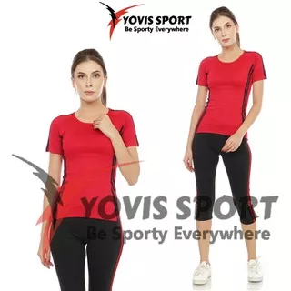 Setelan Olahraga Wanita stelan Baju Senam /Olahraga Setelan Celana pendek 7/8 Wanita terbaru