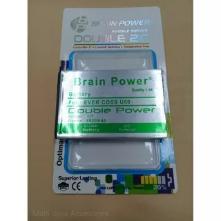 Baterai Evercoss U50 / Brain Power / Double Power / Ori / battrey / batrai / batre hp