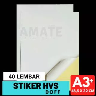 Kertas Sticker Doff HVS A3+ (32 x 48,5 cm) isi 40 Lembar /  Stiker Kertas Doff Labeling Branding