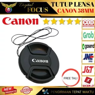 Tutup lensa Canon 58mm 1200D 1300D 1100D 700D 600D 4000D 3000D