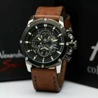 ALEXANDRE CHRISTIE AC 6416 SILVER BLACK BROWN ORIGINAL