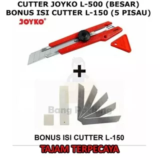 Cutter JOYKO Besar Cutter JOYKO L500 + Isi Cutter L150 5 Pcs / 1 Tube Kater Besar Cutter Besar Kater JOYKO