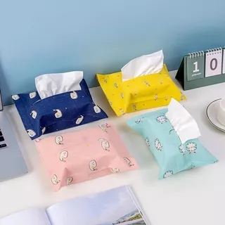 848 Kantong tissue kotak tissue tempat Tissue untuk rumah mobil - kotak tisu bahan katun motif lucu - TISSUE POUCH