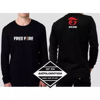 Kaos Baju Game Free Fire Battleground Garena Kaos Game Lengan Panjang Dewasa dan Anak Anak