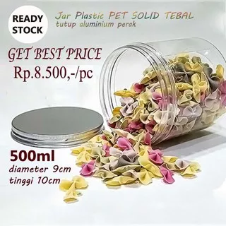 Jar Plastik Toples Makanan 500ml Jar Tiramisu Pot Kosmetik Botol Snack Gelato Pot Lulur 500 gram