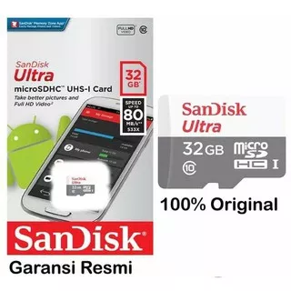 MicroSD Sandisk Ultra 32GB Class 10 80Mbps Original