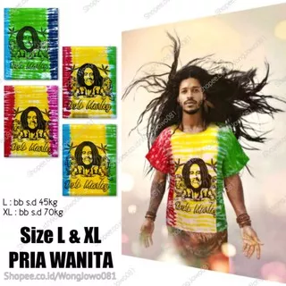 Bob Marley Baju Pantai Rasta Reggae Size L & Size XL - Toko B2M