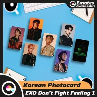 Photocard EXO Don’t Fight Feeling Kai Chanyeol Baekhyun D.O Sehun Chen Suho Kris Wu Xiumin Don’t Fight The Feeling The War Lucky Monster Obsession Elyxion Album Custom Kartu Foto Kpop MV 2 Sisi Glossy Murah