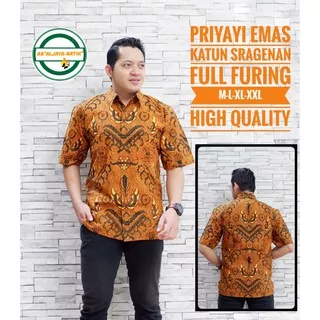 Batik Solo Kemeja Batik Solo Lengan Pendek Lapis Furing Priyayi Emas Aljaya Manuk Kembar Kalawangsa CEMANI MOON GEBETAN IKKI MOCCA NIRWANA KUPU MAHKOTA RUMEKSA KEMBANG EMAS UMBARA SETYANING PRABU RED PEKSO PARIKESIT NAGA BIRU NAGA LESMANA PROBOSETO