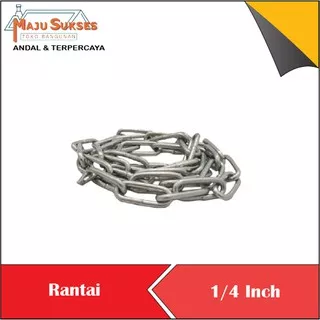 RANTAI PAGAR RUMAH RANTAI KAPAL RANTAI MOBIL MOTOR BAJA  1/8 1/4  3/8 INCH HARGA PER METER