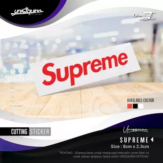 UQ Cutting Sticker Supreme || Stiker Supreme || Stiker Mobil || Stiker Motor.
