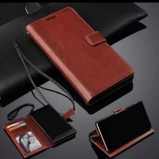 Vivo V5 V9 V11i V11 pro V15 V15 pro Case Flip Cover Softcase Model Dompet Bahan kulit