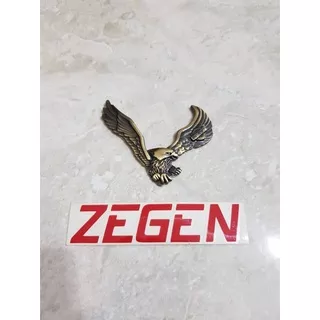 Emblem harley davidson motor burung sayap eagle gold metal import