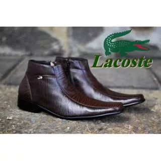 Sepatu pantofel kulit lacoste kerja kantor pria formal dan gaya pria keren -sepatu murah