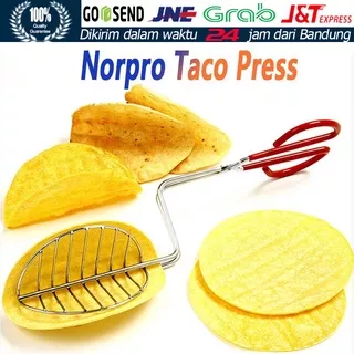 Norpro Taco Press Tacos Shell Maker Press Tortilla Fryer Tongs Plated Kitchen Tools Taco Holder