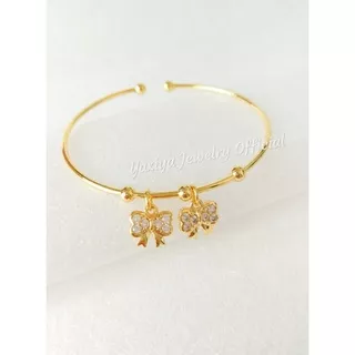 Gelang Tangan Bangle Lapis Emas Perhiasan Imitasi Gold 18K Yaxiya Jewelry
