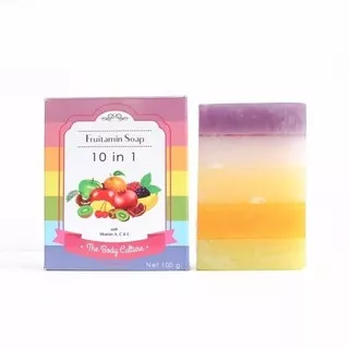 Fruity Rainbow Soap 10 in 1 Whitening Soap Fruitamin Sabun Pemutih Badan