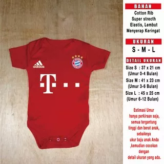 Baju Bayi Bola Bayern Muenchen Munchen Jumper Jersey Kaos Romper Custom Newborn Laki Laki Perempuan