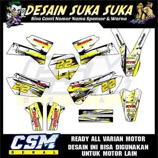 278 DEKAL DECAL MOTOR KTM 125 SX / 85 STIKER STICKER STRIPING BODY kuning putih L EL S SE