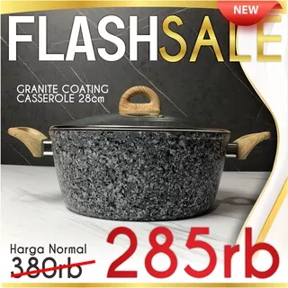 Granite Panci Fry Pan Grill Pan Casserole Marble Granit Granite Penggorengan Pemanggang Anti Lengket