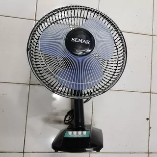 Semar S612 Kipas Angin 2in1 Wall Desk Fan 12 inch Meja - Dinding - Lantai - 3 Kecepatan & OFF