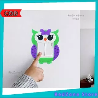 Hiasan Dinding Kamar Tidur Ruang Tamu Dapur Murah Minimalis Stiker Stop Kontak Pajangan Dinding Aesthetic Dekorasi Rumah Frame Saklar Motif OWL BURUNG HANTU Simple Unik Lucu Terbaru Bahan Kain Flanel Berkualitas Water Proof Tahan Air GRATIS ONGKIR GL032