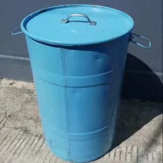Drum/tempat sampah besi/tong sampah besi/tempat bakar Sampah/drum besi 50 liter