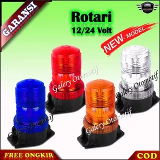 Lampu Rotary Rotari Forklift 018 Variasi Warning Safety Light Led Mobil Truk Truck 12-24 Volt