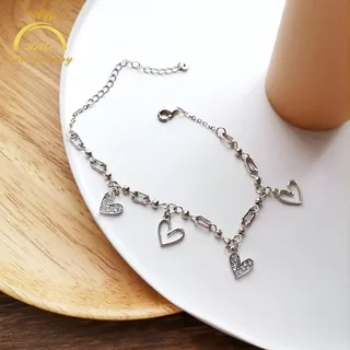 Korea Sweet Love Pendant Bracelet Fashion Hollow Diamond Jewelry Bracelets Classic Accessories