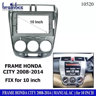 Frame Head Unit Honda City 2008-2014 10 Inch Bingkai Panel TV Mobil