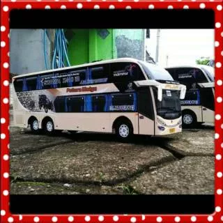 Miniatur bus putera mulya remot / bisa request custome livery