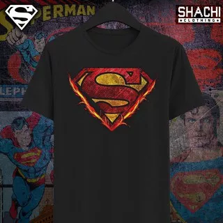 T Shirt Kaos Superhero SUPERMAN 17 - Premium Black NSA