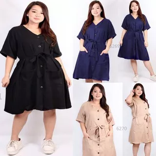 Esmelle Dress Wanita Jumbo / Big Size Dress / Casual Dress / Dress Wanita Murah / Dress Wanita XXXL