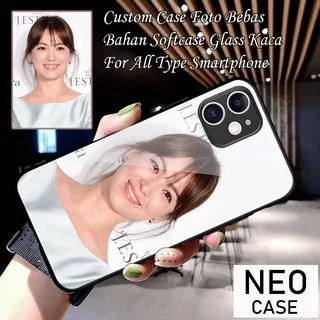 [Custom Case Foto] Bahan Softcase Kaca Kilau For All Type/Oppo/Vivo/Xiaomi/Infinix/Realme/Samsung/Iphone