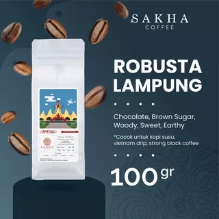 Kopi Robusta Lampung Sumatra Coffee Roast Bean Espresso Beans 100 Gram Coffe Biji Bubuk Sakha Roastery