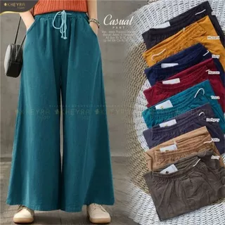 100% ORI Casual pants #1 #2 #3 celana kulot wanita by Kheyra / Lp 64-106 Pj 97